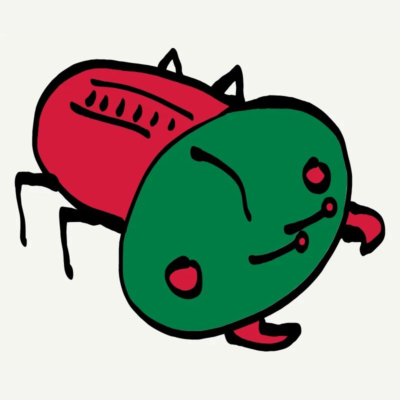 bug color VECTOR insect crawling animal