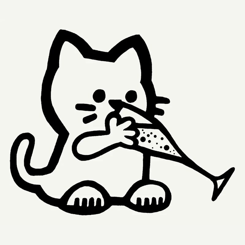 Thirsty kitten