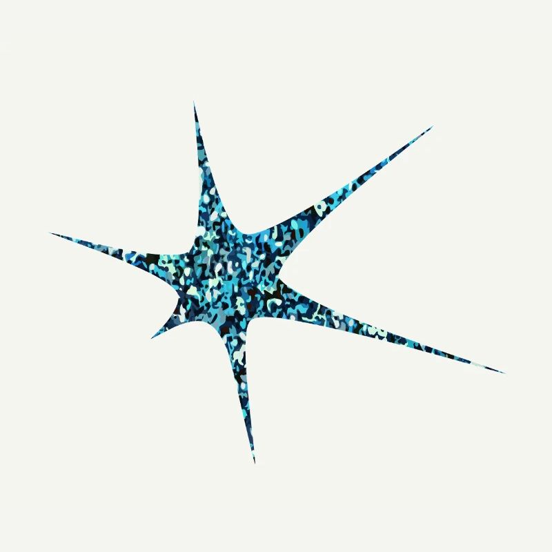 Blauer Glitzer Starburst Sparkle
