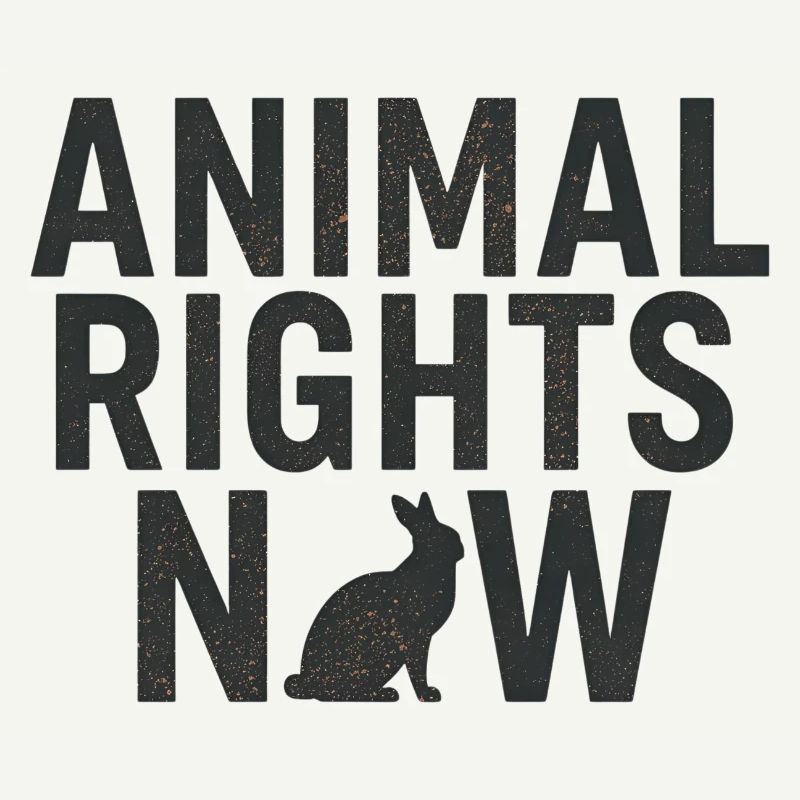 Animal Rights Now Statement Typography