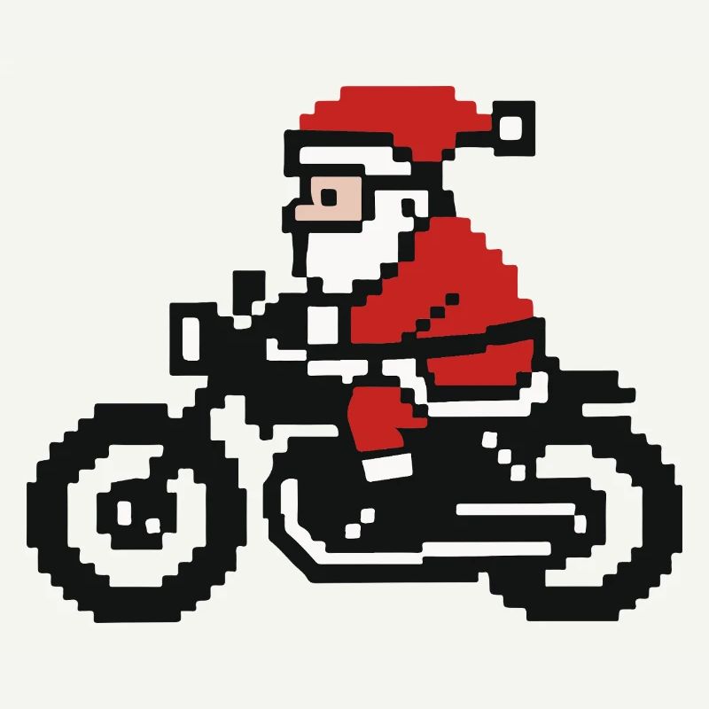 Pull de Noël moche – Père Noël dans le style Retro Pixel