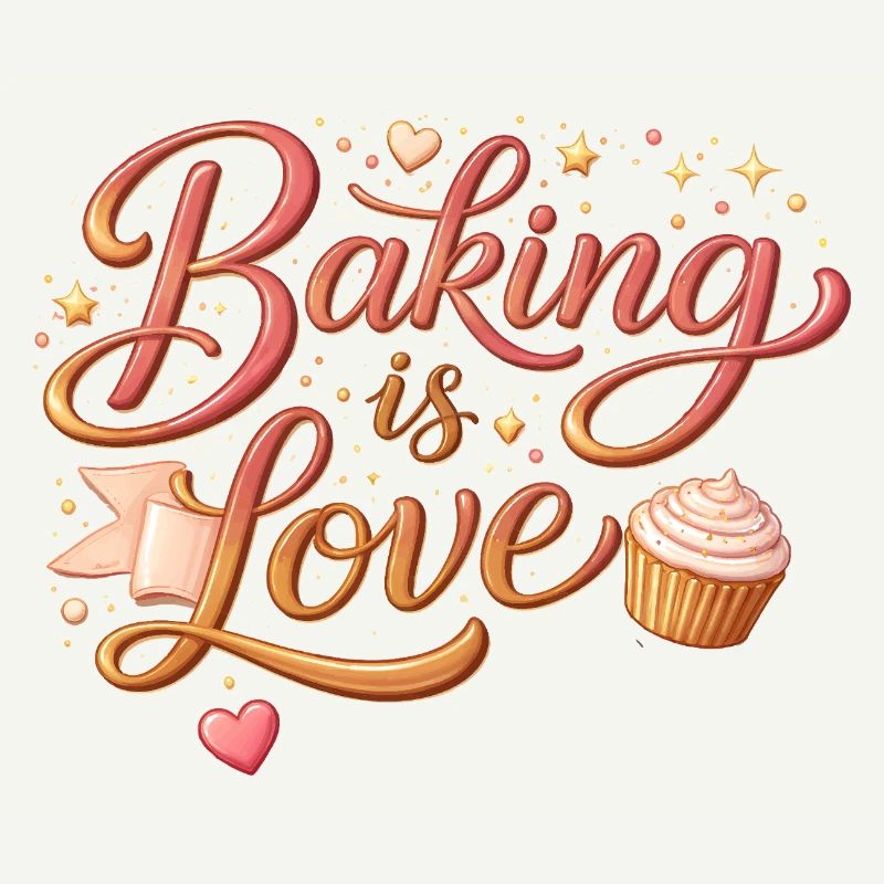 Baking is Love Baking Saying Design