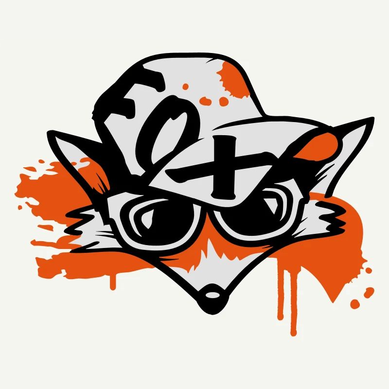 Fuchs mit Baseballkappe
