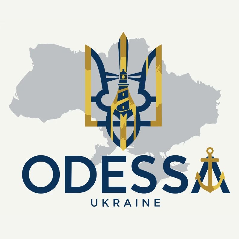 Ukrainisches Emblem des Leuchtturms von Odessa
