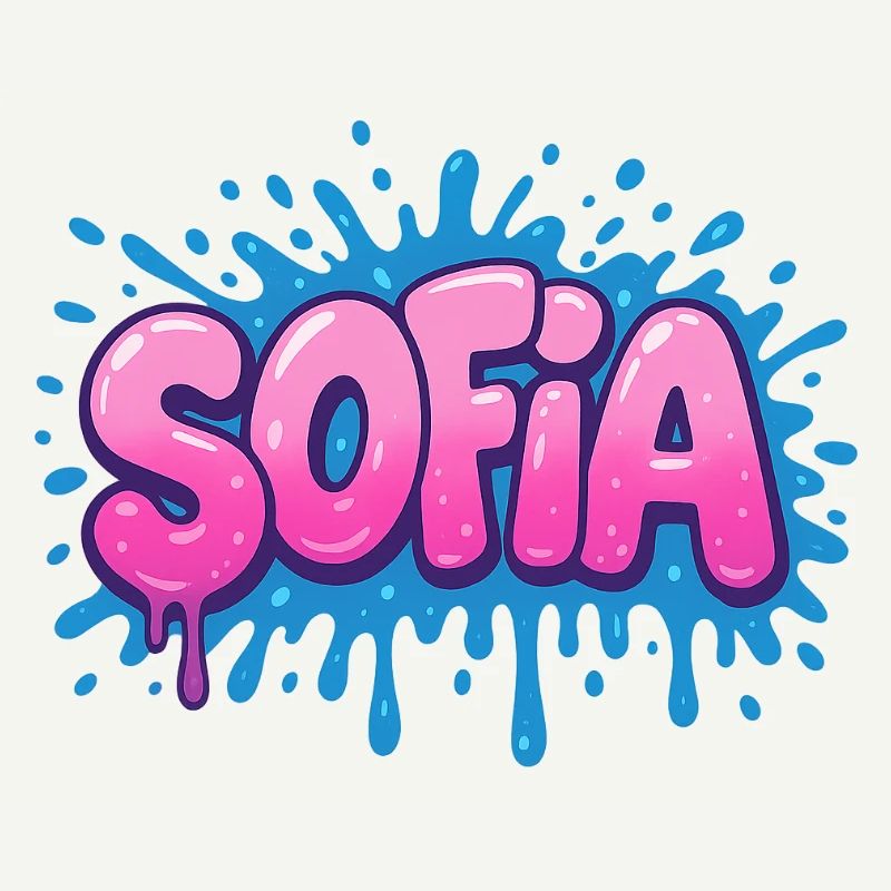 Graffiti  SOFIA Prénom cadeau idéal imprimable sur