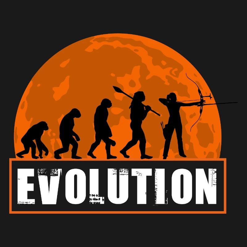 Archy Evolution Hunter Silhouette Rétro Vintage