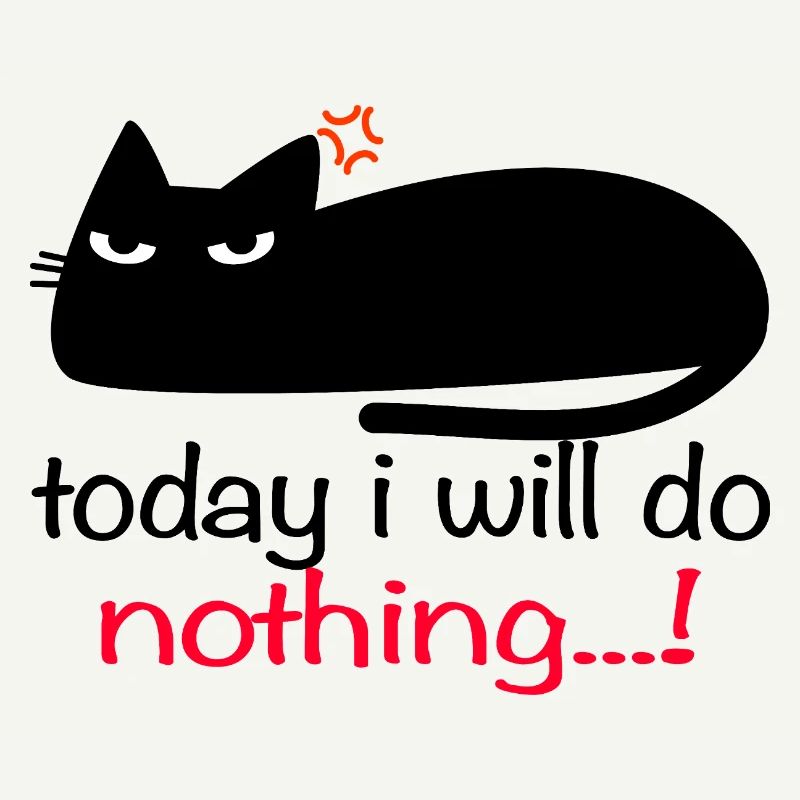 Funny cat today I will do nothing