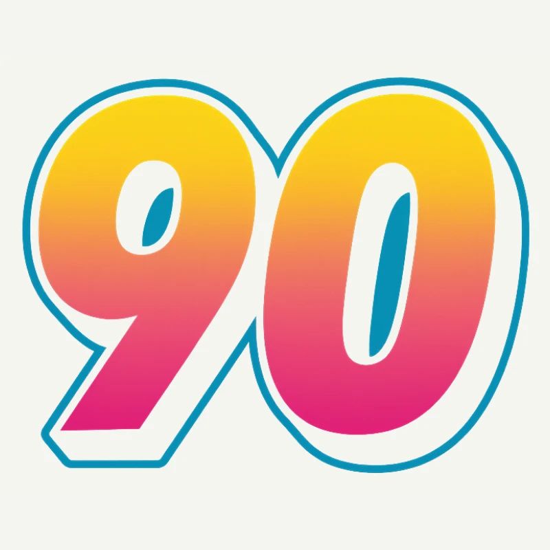 90er Gradient Jubeldesign