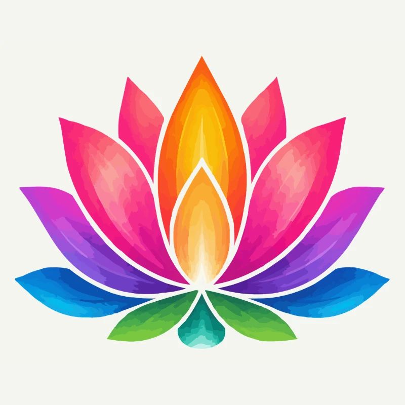 Explosion de couleurs de la fleur de lotus lumineuse