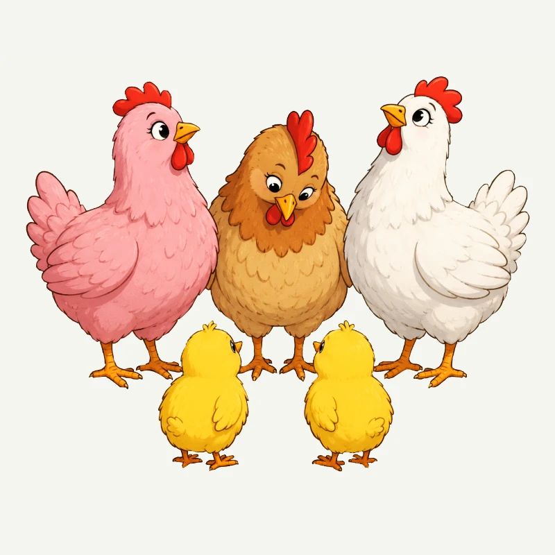Chickens with chicks