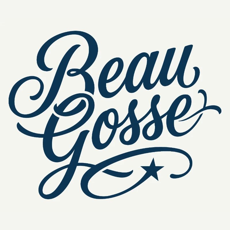 Beau Gosse Script Bleu