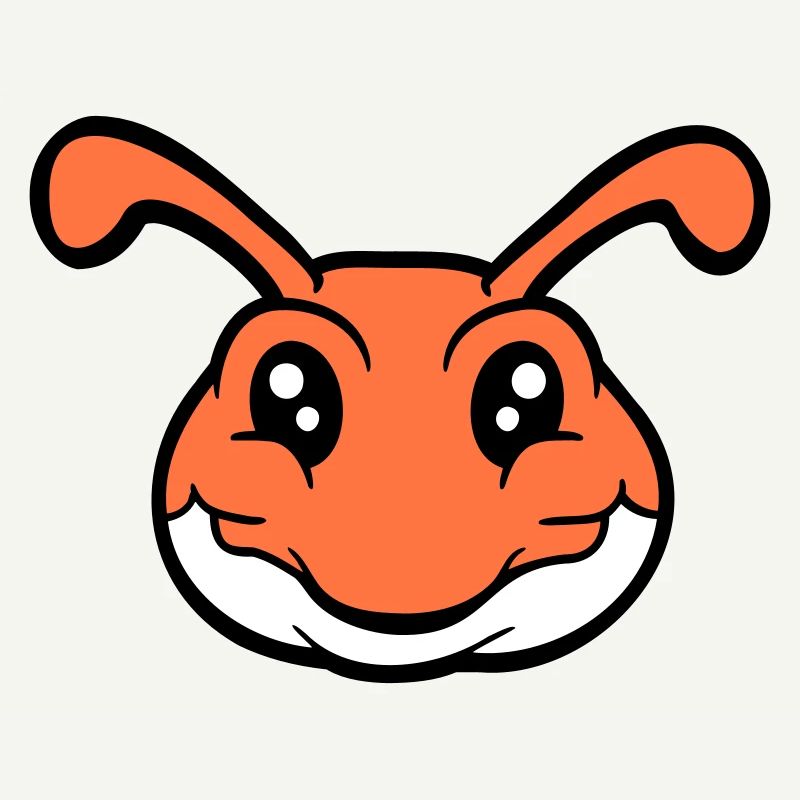 chenille sourit doux mignon ver amical bande dessinée
