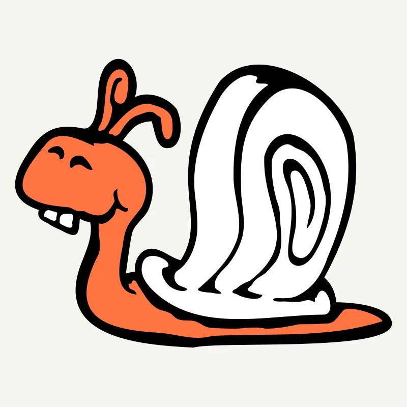 Snail Bunny Teeth Cute Cute Happy Funny