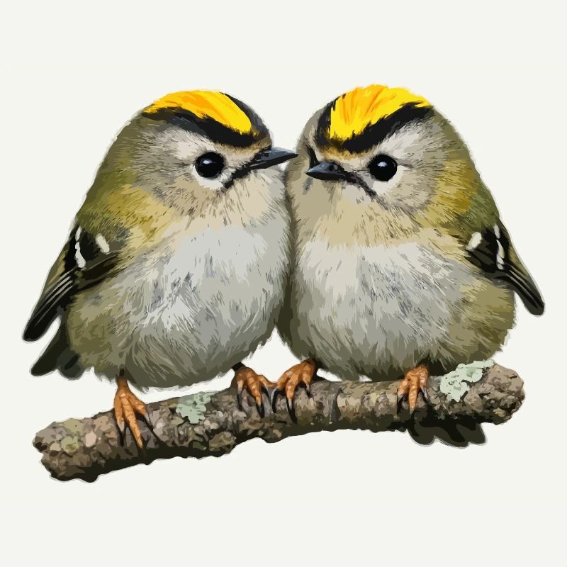 Duo de Firecrests sur Branch