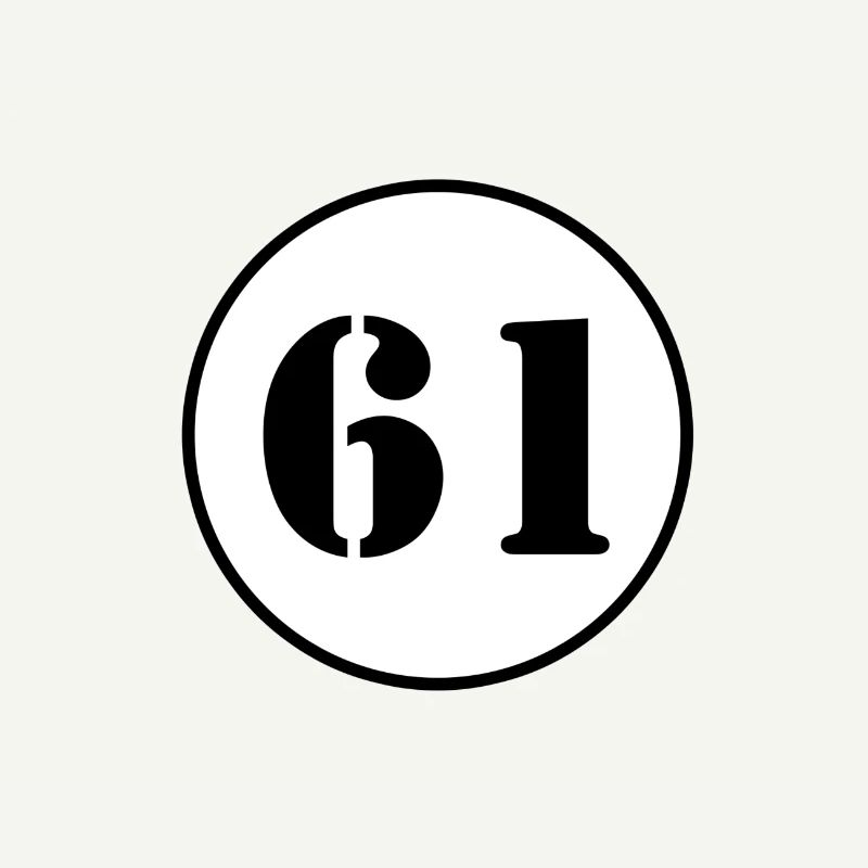 NUMMER 61 Einundsechzig Geburtstag Geschenk