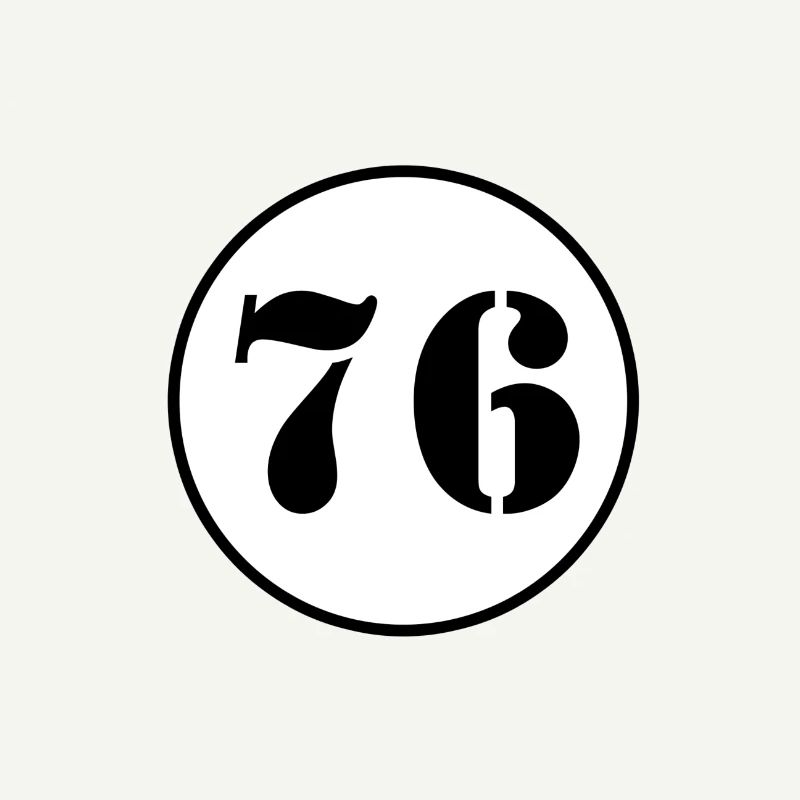 NUMMER 76 Sechsundsiebzig Geburtstag Geschenk