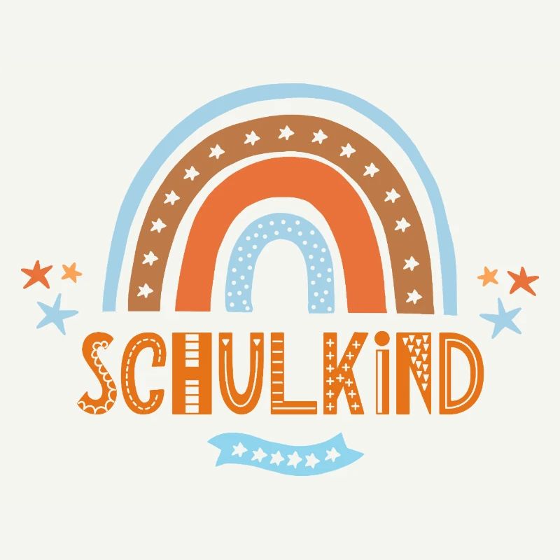 Schulkind Boho Retro Regenbogen