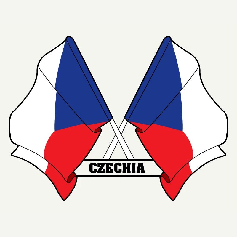 RÉPUBLIQUE TCHÈQUE – Drapeaux croisés