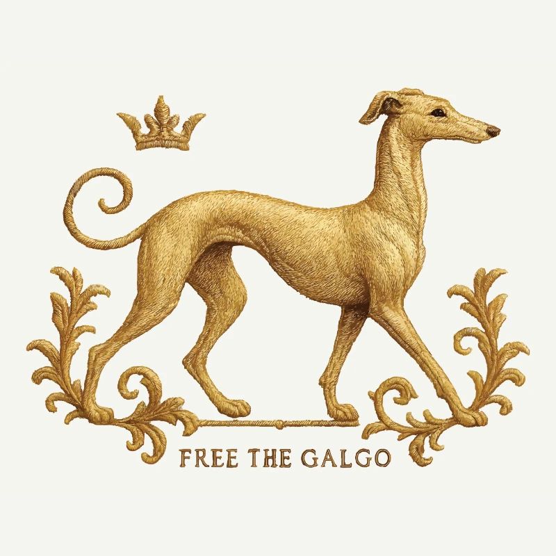 Free the Galgo - Embroidery Nr01