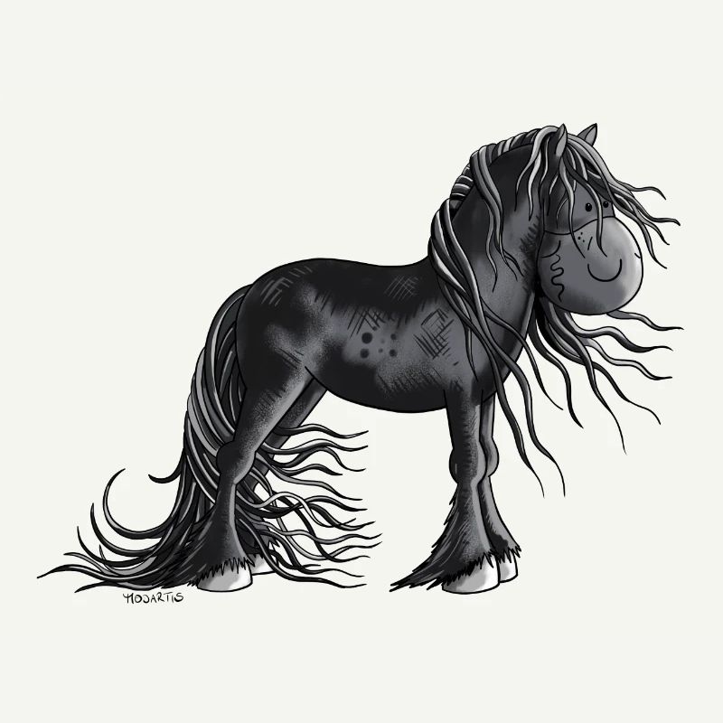Süßes Friesenpferd