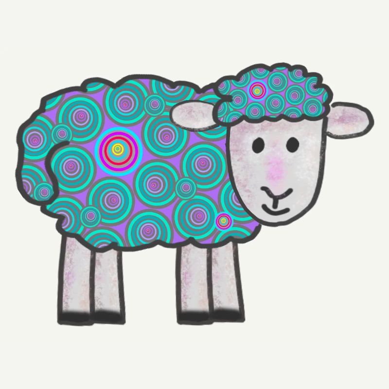 Spiral Sheep Pattern