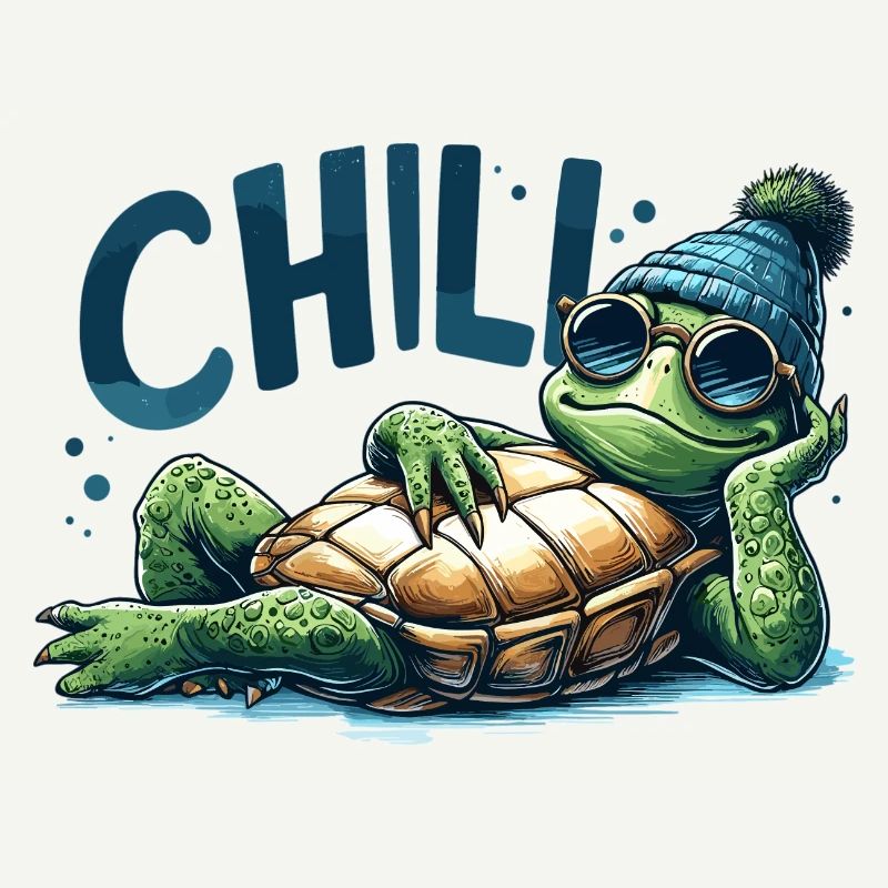Chill Toad Turtle Cool Chill Gift