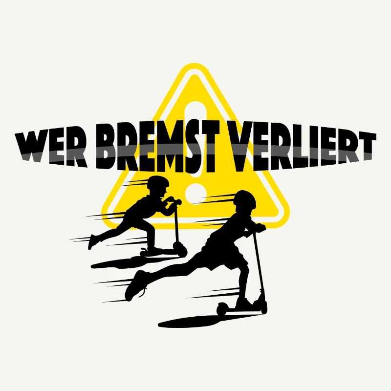 Tretroller, wer bremst verliert