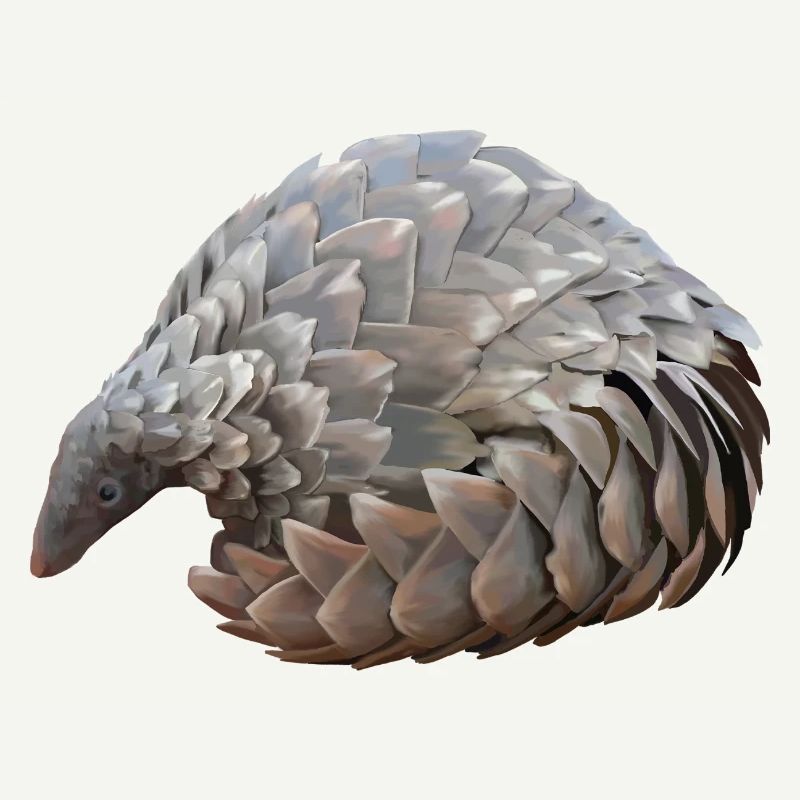 Pangolin dessiné à la main