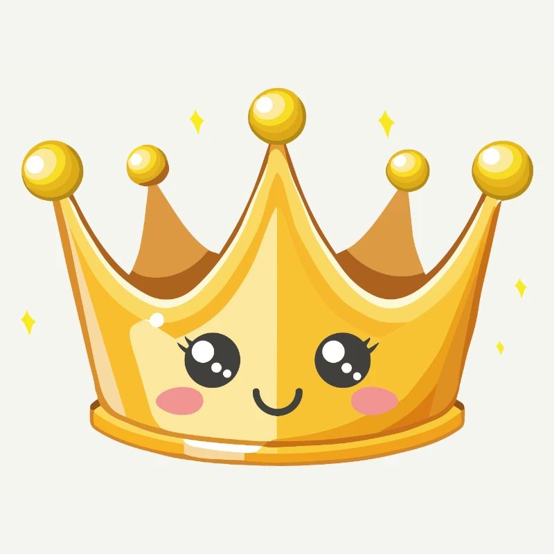 Illustration de la couronne d’or de Kawaii