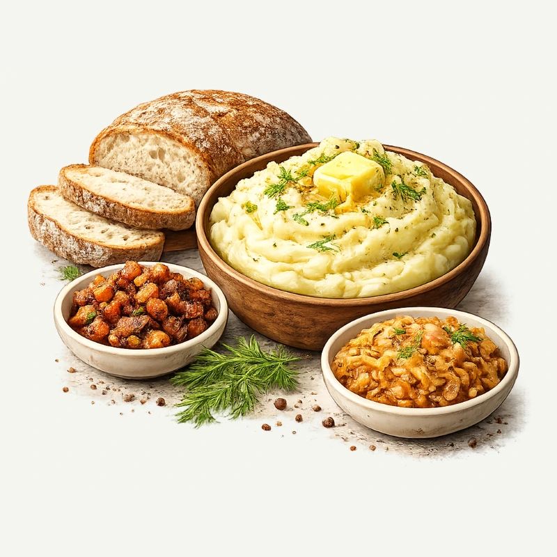 Mashed potatoes with shkvarki