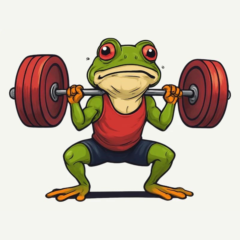 Muskulärer Gewichtheberfrosch