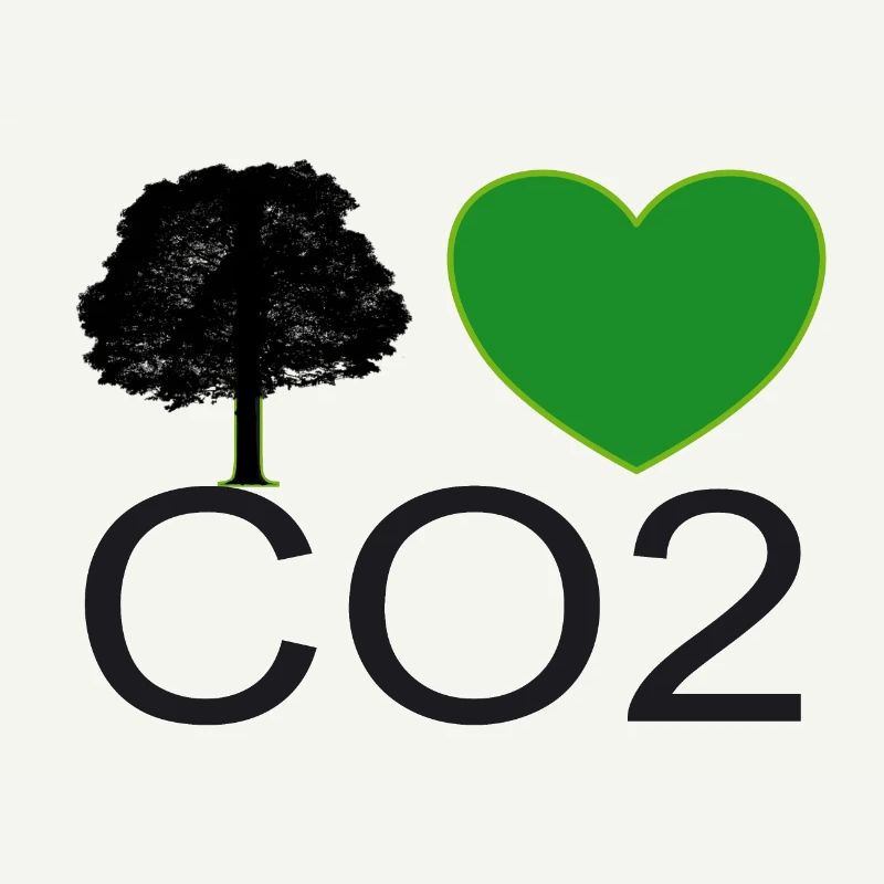 Ich Liebe CO2 Herz Grafik