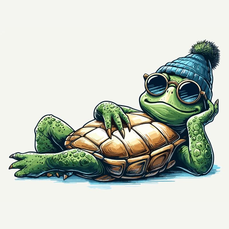 Chill Toad Turtle Cool Chill Gift