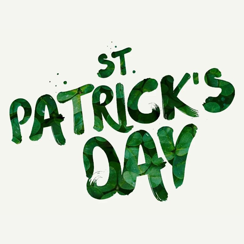 Green Leaf Typo St Patrick's Day