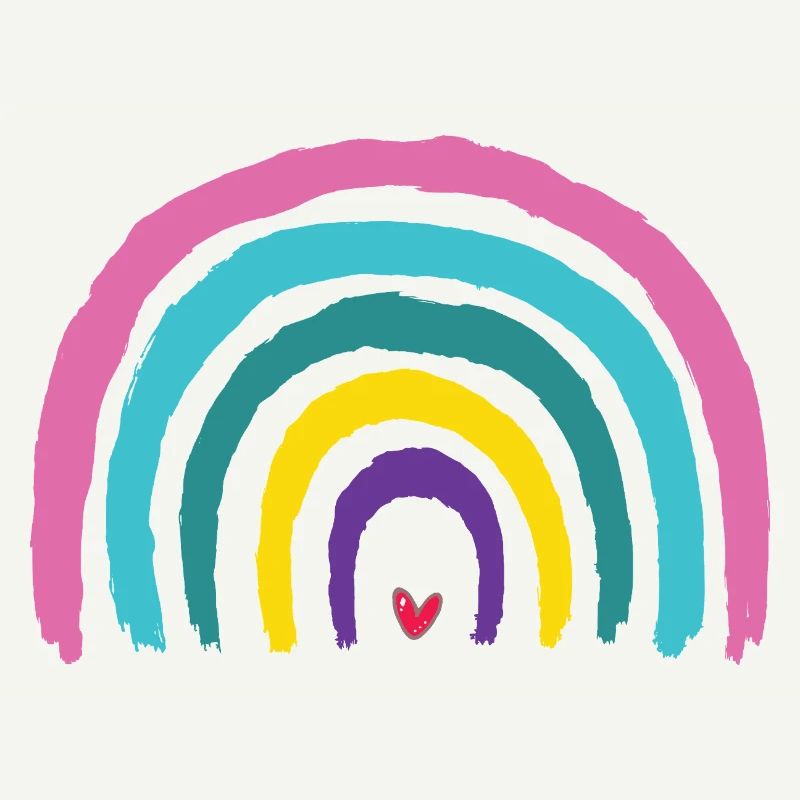Regenbogen mit Herz Farben der 90er 