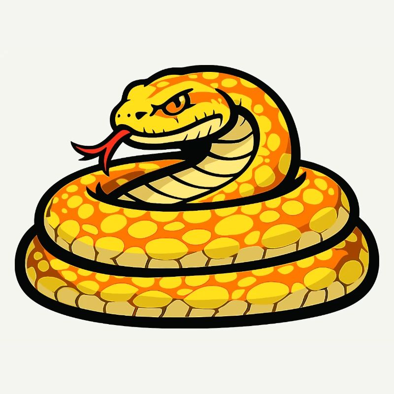 Sunny Snake Neon Pattern