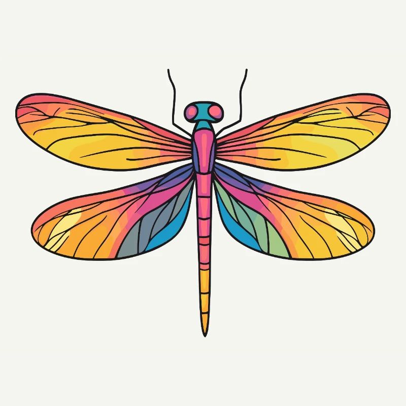 Rainbow Dragonfly Wings