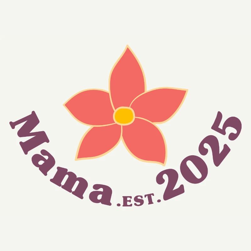 Mama Est 2025 Retro Ich werde Mutter