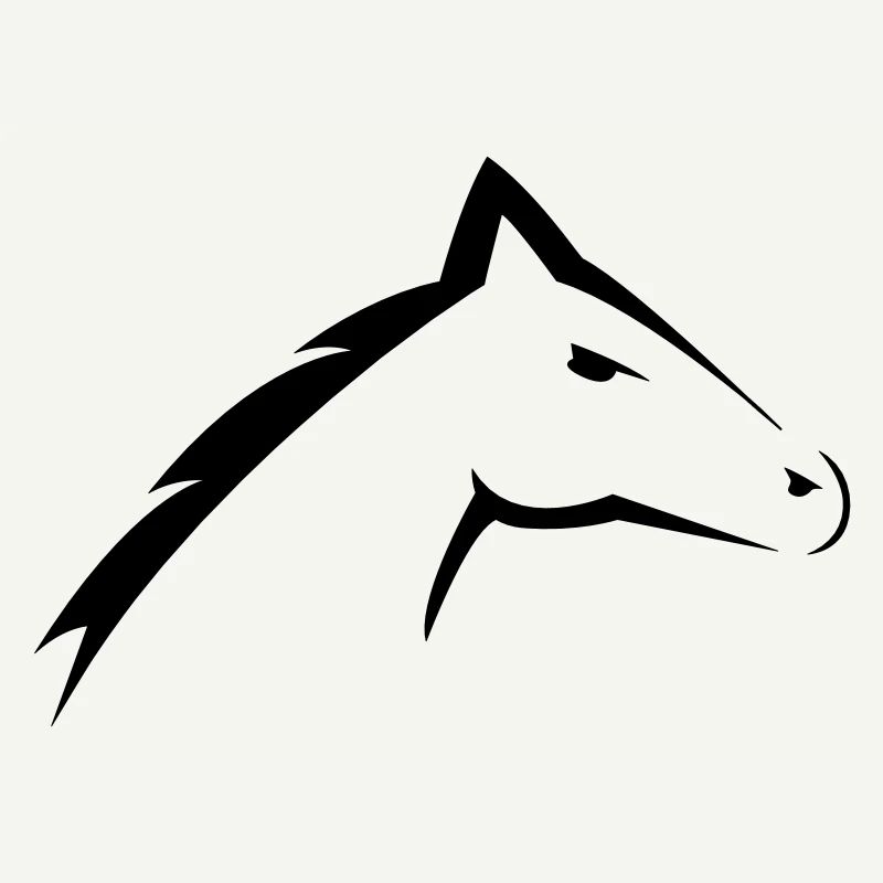 Tête de cheval | Conception de silhouette de tête de cheval