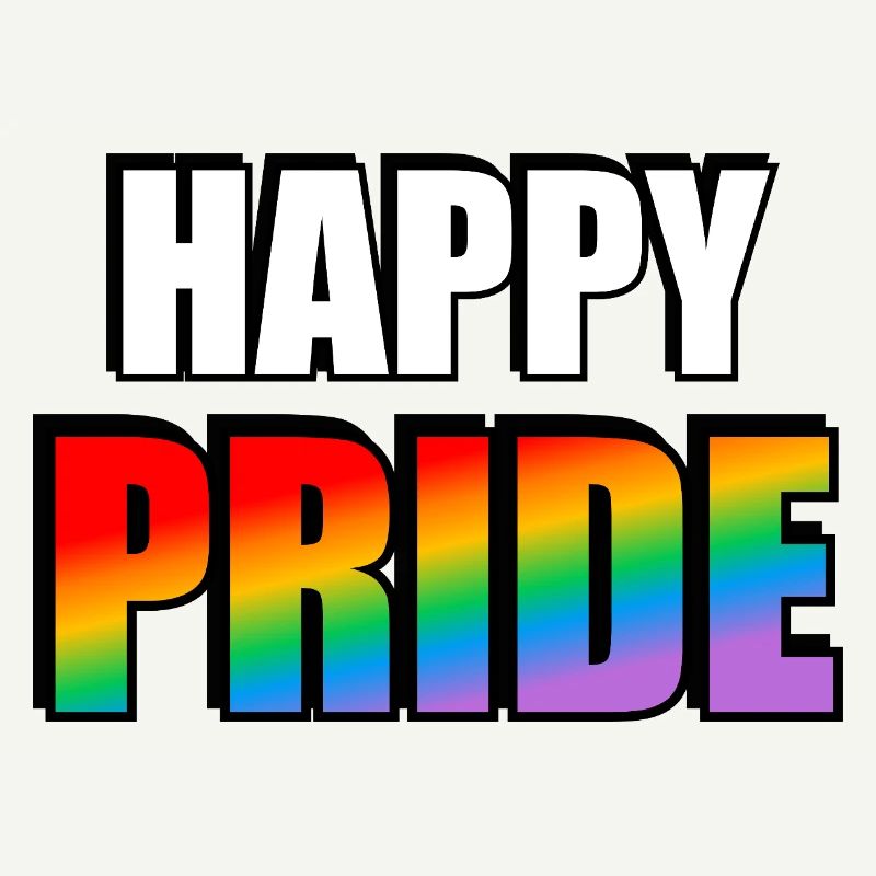 Lebendige Pride-Regenbogen-Typografie