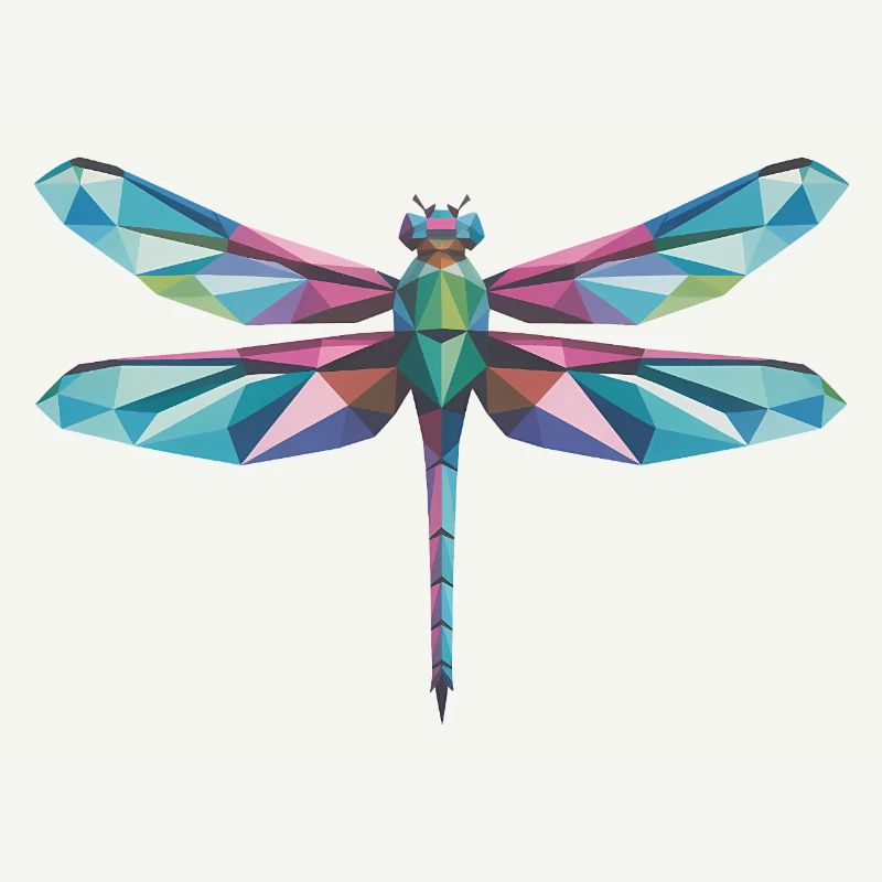 Dragonfly - Cooles Low-Poly-Logo
