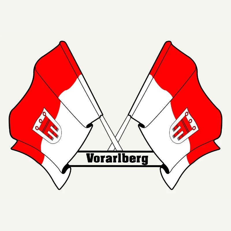 Drapeaux du Vorarlberg avec texte