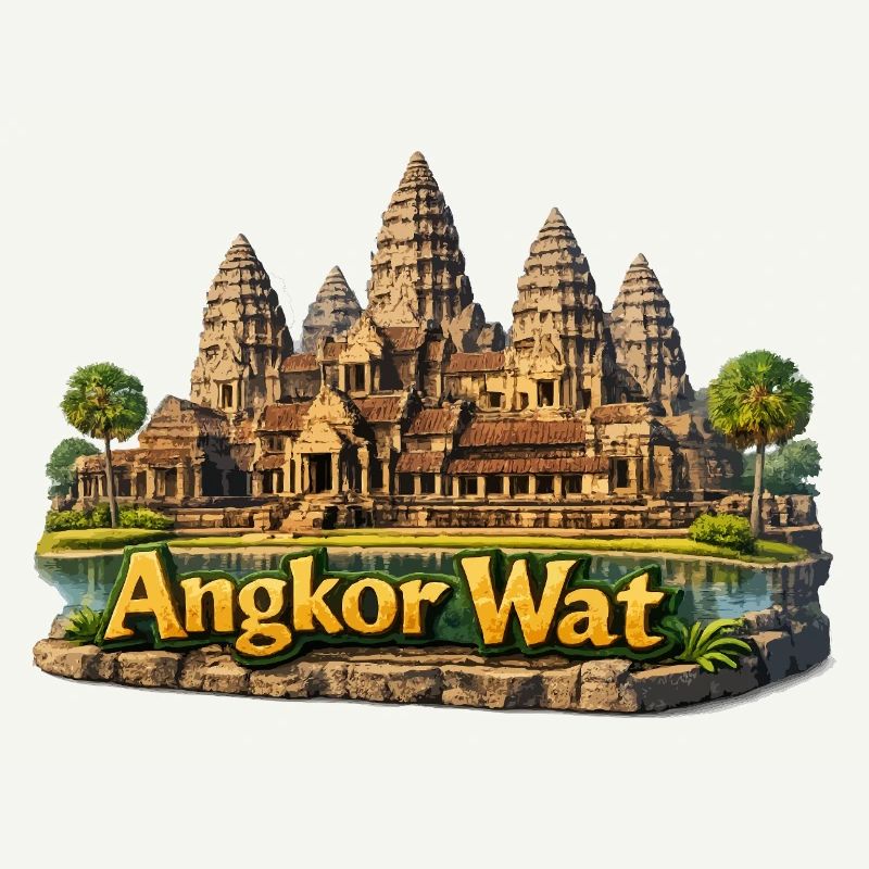 Angkor Wat : complexe du temple aux couleurs du sable