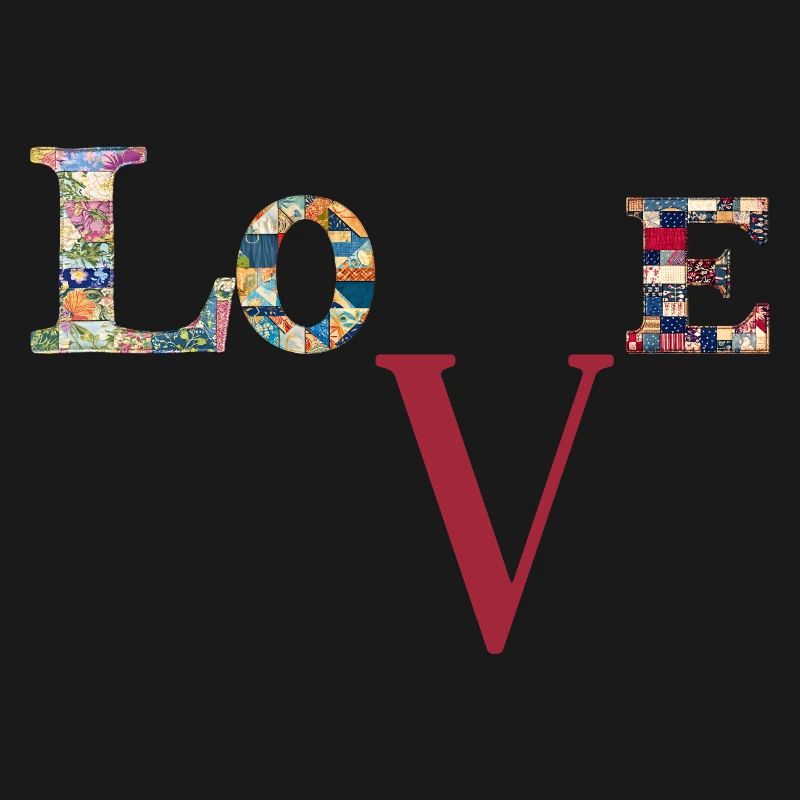 Love Patchwork Typography