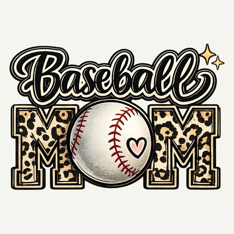 Baseball-Mama-Leopard-Hemd-Geschenk zum Muttertag