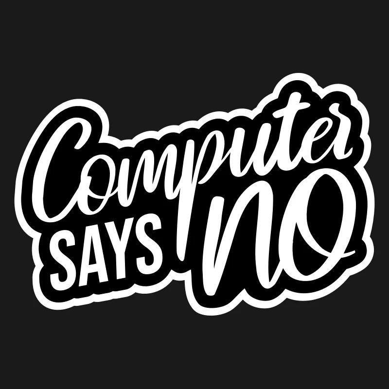 L’ordinateur dit pas de technique drôle de nerd programmeur