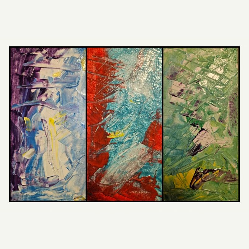 Flux de couleur triptyque