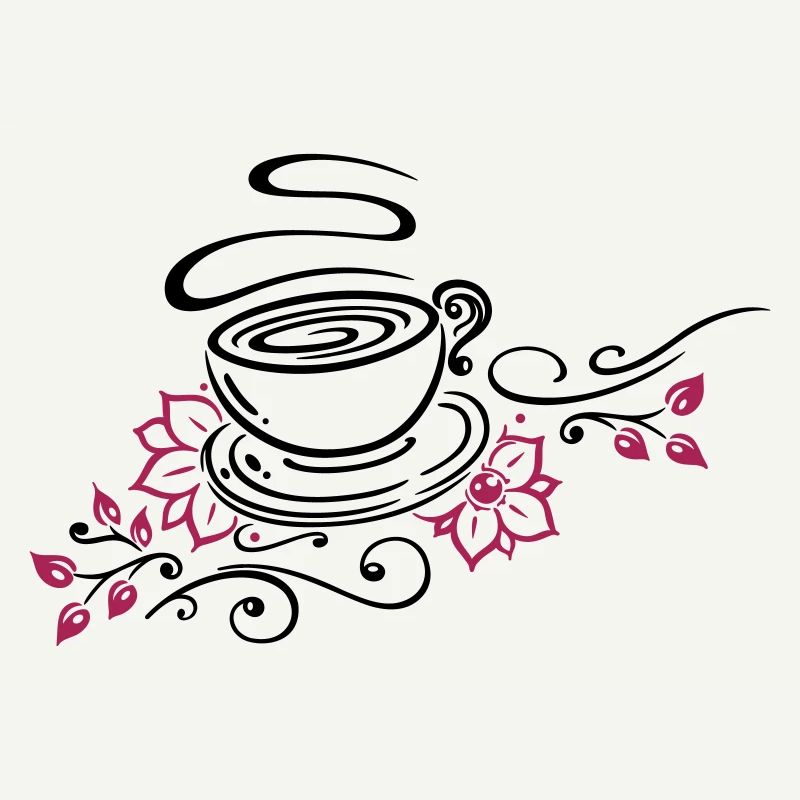 Tea, tea cup, tea time, cherry blossoms