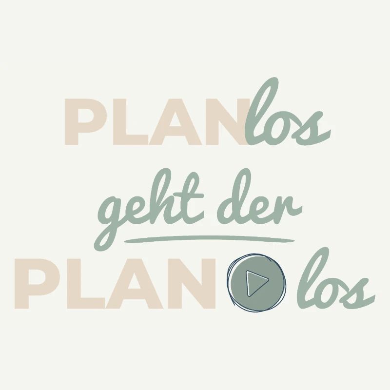 Planlos geht der Plan los  Beige Scandi Typografie