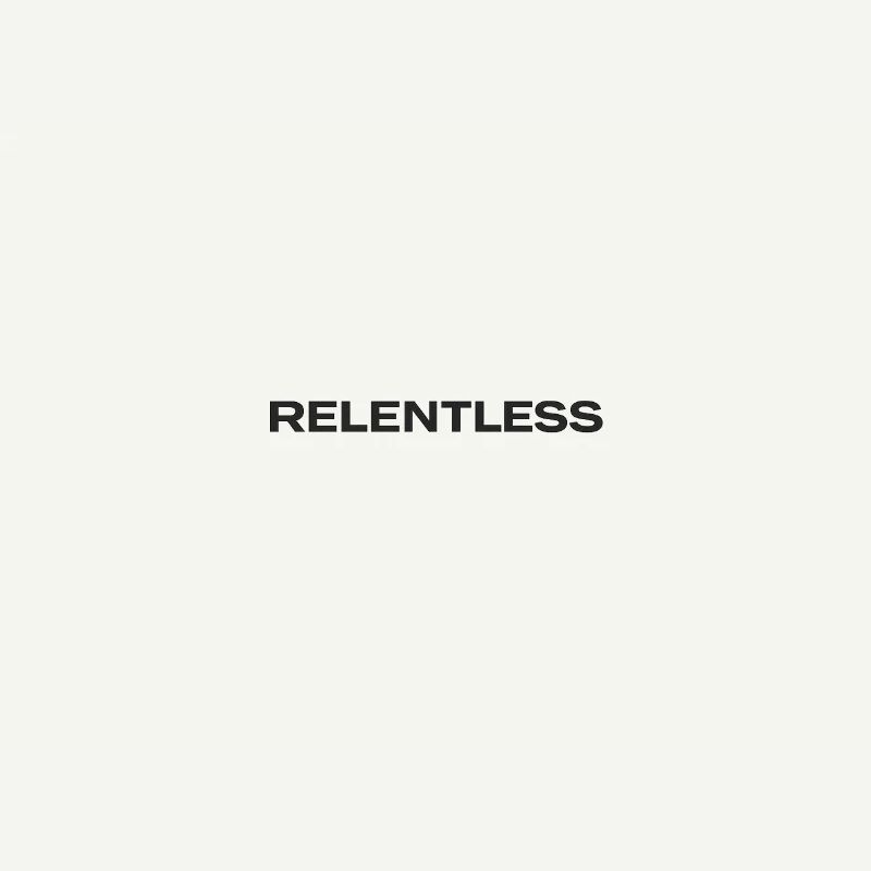 Relentless Typography Strong Text Design